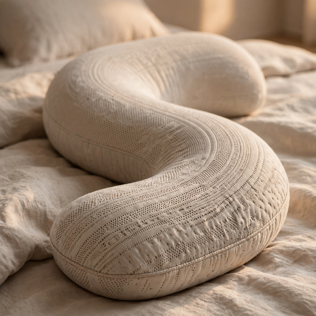 Almohada Ergonómica de Cuerpo Entero en Curva S · Velana en uso