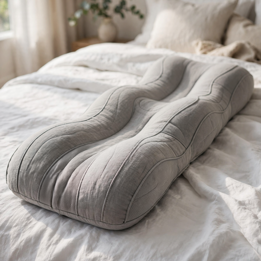 Almohada Corporal Ergonómica Snuggi™ | Alineación y Descanso Lateral en uso