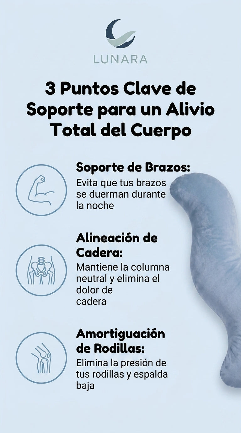 Almohada Ergonómica Snuggi Lunara® - Alineación y Alivio al Dormir