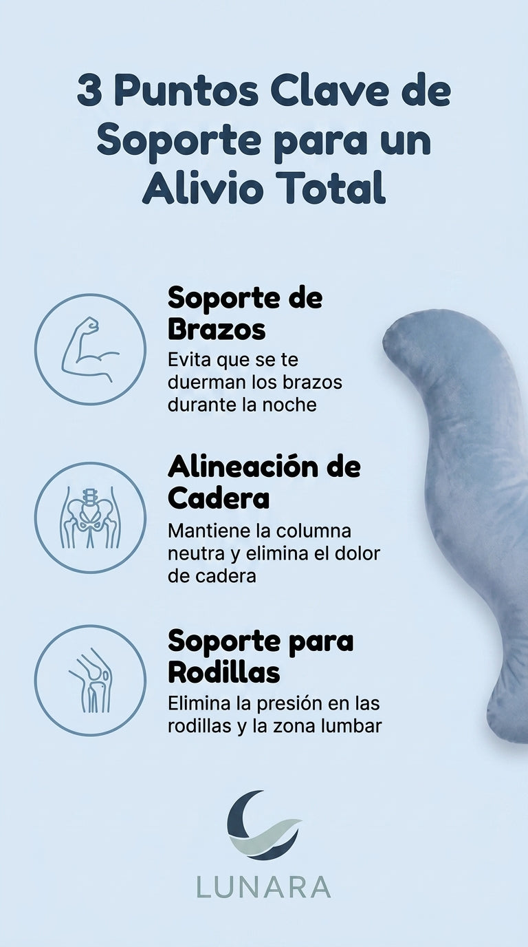 Almohada Ergonómica Snuggi Lunara® - Alineación y Alivio al Dormir